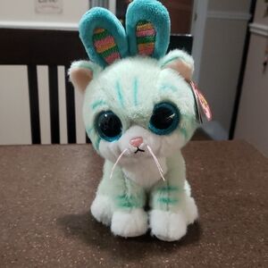 Ty Beanie Boo “Gumdrop” the Easter Cat with Bunny Ears w/ Hang Tag (6 inch)